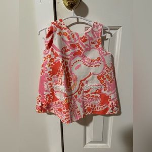 Lilly Pulitzer Pink and Orange Kids Casual Dress